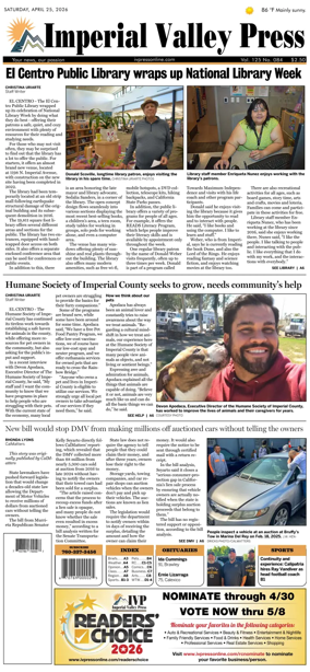 Cover of Imperial Valley Press