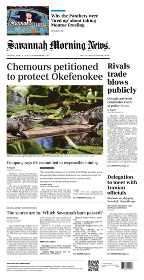 Cover of Savannah Morning News