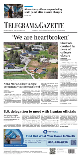 Cover of Telegram & Gazette