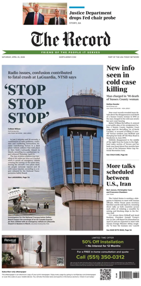 Cover of The Bergen Record