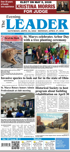 Cover of The Evening Leader
