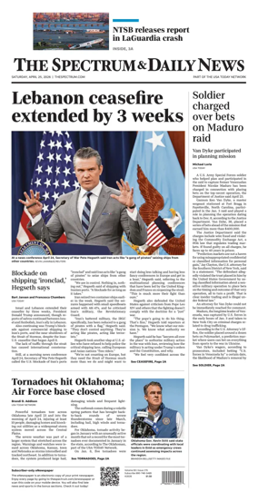 Cover of The Spectrum & Daily News
