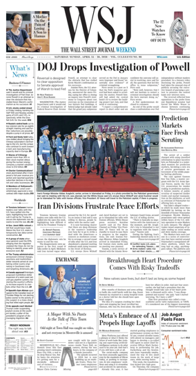 Cover of The Wall Street Journal