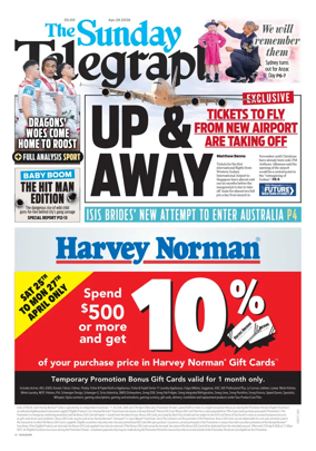 Cover of The Daily Telegraph (Sydney)