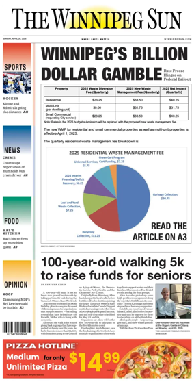 Cover of Winnipeg Sun