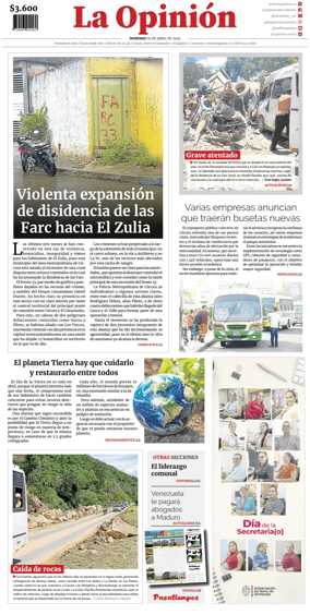 Cover of La Opinion
