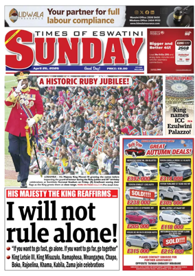 Cover of Times of Eswatini Sunday