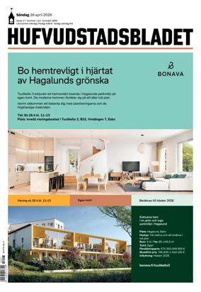 Cover of Hufvudstadsbladet