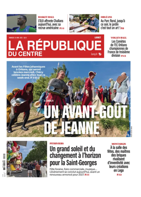 Cover of La Republique du Centre (Orleans - Loiret))