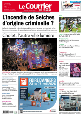 Cover of Le Courrier de l’Ouest (Cholet)