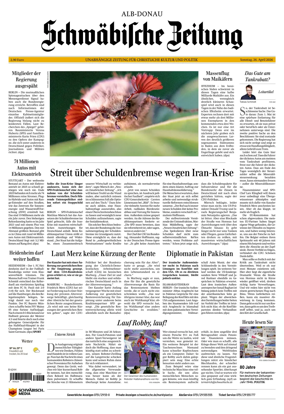Cover of Schwabische Zeitung (Alb-Donau)