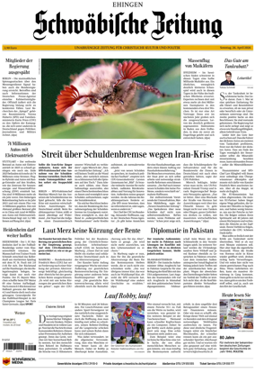Cover of Schwabische Zeitung (Ehingen)