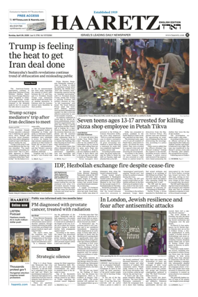 Cover of Haaretz english edition