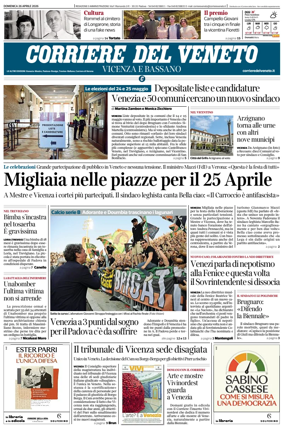 Cover of Corriere del Veneto (Vicenza e Bassano)
