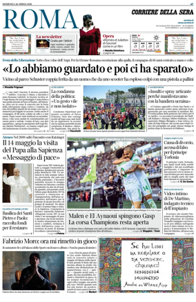 Cover of Corriere della Sera (Roma)