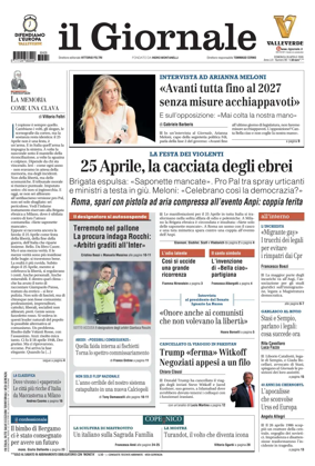 Cover of Il Giornale (Italy)