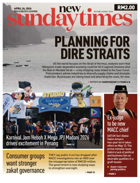 Cover of New Straits Times