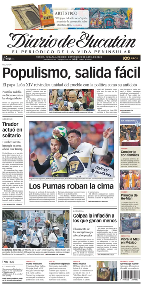 Cover of Diario de Yucatan