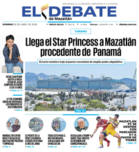 Cover of El Debate de Mazatlan