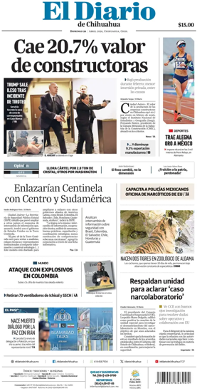 Cover of El Diario de Chihuahua