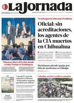 Cover of La Jornada