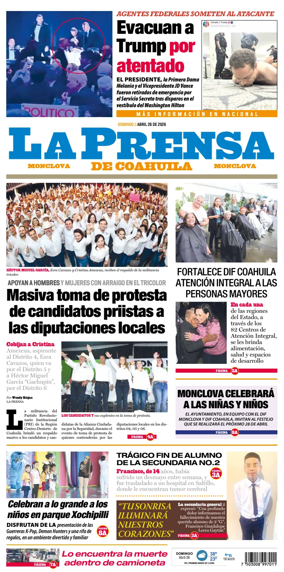 Cover of La Prensa de Coahuila