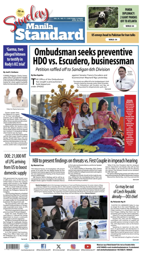 Cover of Manila Standard