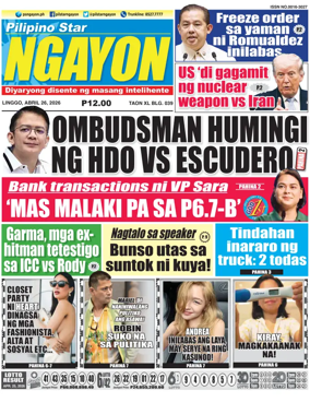 Cover of Pilipino Star Ngayon