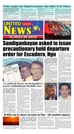 Cover of United News - English Edition