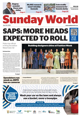 Cover of Sunday World (South Africa)