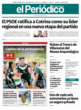 Cover of El Periodico Extremadura