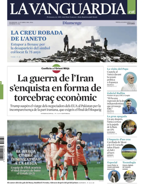 Cover of La Vanguardia (Catalonia - 1st edition)