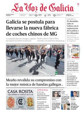 Cover of La Voz de Galicia (Arousa)
