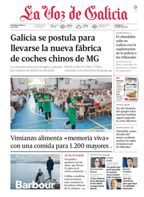 Cover of La Voz de Galicia (Carballo)