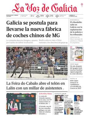 Cover of La Voz de Galicia (Deza)
