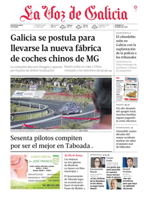 Cover of La Voz de Galicia (Monforte)