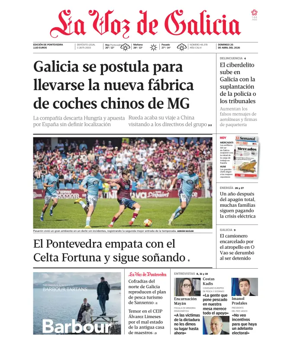 Cover of La Voz de Galicia (Pontevedra)