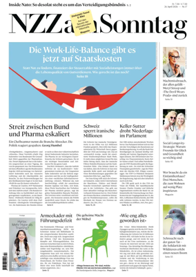 Cover of Neue Zurcher Zeitung Sunday