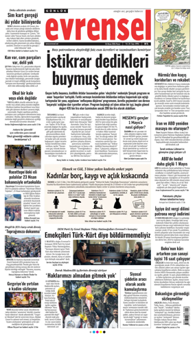 Cover of Evrensel Gazetesi
