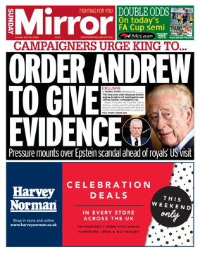 Cover of Sunday Mirror (Northern Ireland)