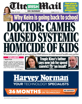 Cover of The Irish Mail on Sunday
