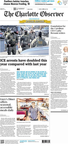 Cover of The Charlotte Observer (Sunday)