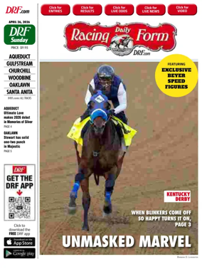 Cover of Daily Racing Form National Digital Edition