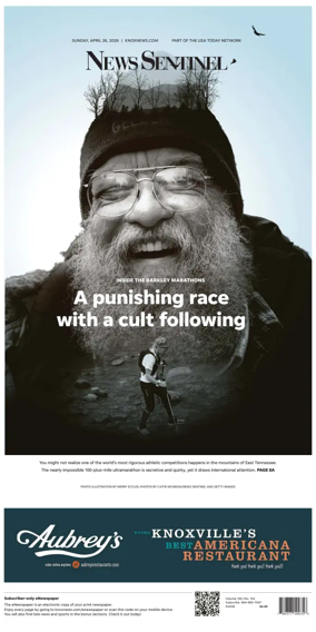 Cover of Knoxville News Sentinel