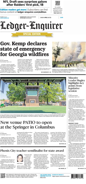 Cover of Ledger-Enquirer (Sunday)