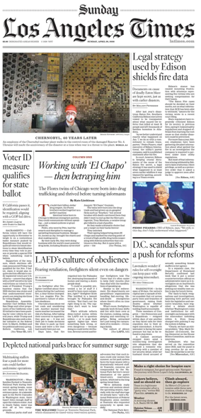 Cover of Los Angeles Times (Sunday)