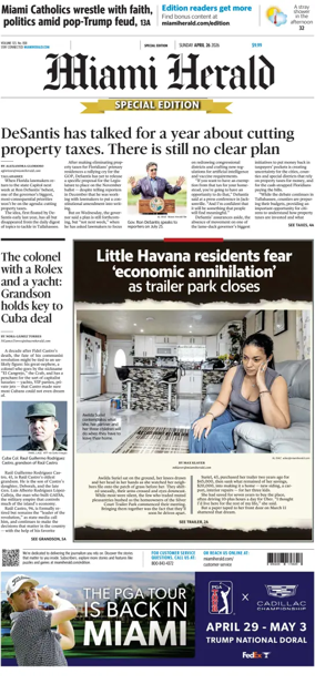 Cover of Miami Herald (Sunday)