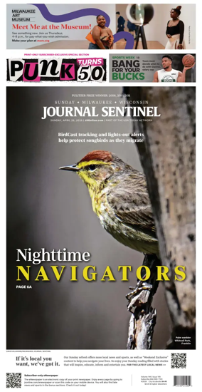 Cover of Milwaukee Journal Sentinel