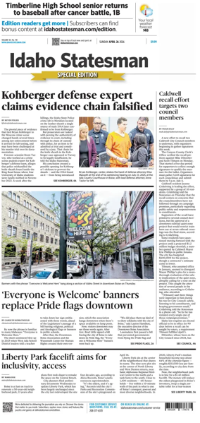 Cover of The Idaho Statesman (Sunday)