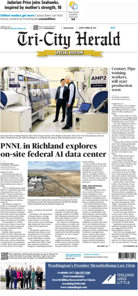 Cover of Tri-City Herald (Sunday)